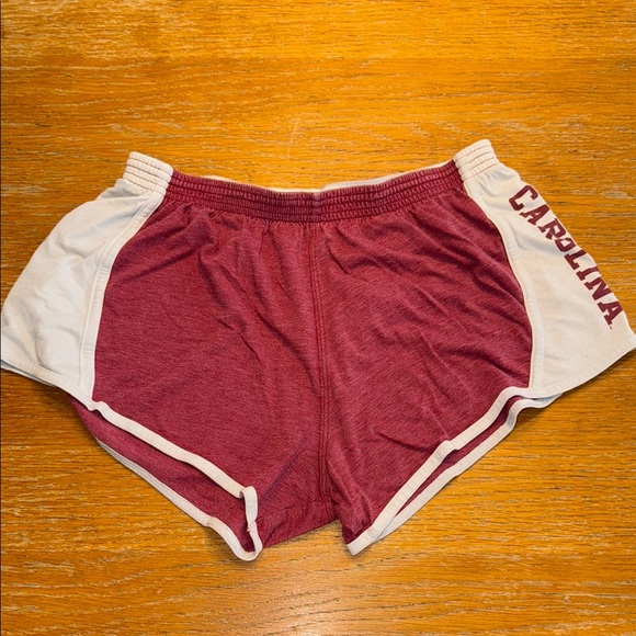 Pants - Red and White Athletic Shorts Lightweight Mesh Design